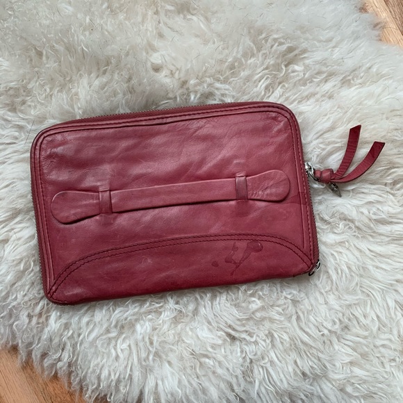 Free People Handbags - Free People Purple Leather Clutch Wallet